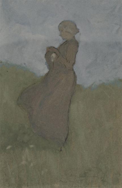 Carl Eric Olaf Lindin, "Untitled (Karin Lindin)", pastel on paper, c. 1900