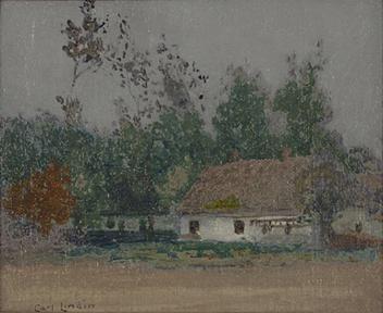 Carl Eric Olaf Lindin, "Swedish Farmhouse", oil, 1890