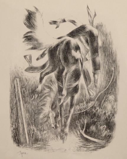 Fletcher Martin, "Untitled (Stormy Weather)", lithograph, c. 1941