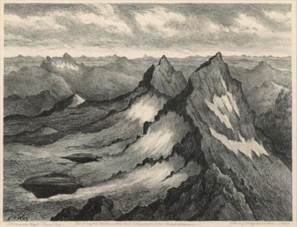 Percy Hagerman, "Colorado High Country (For Mary and William Stowbert)", lithograph, Aug. 13, 1950