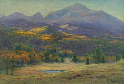 Elsie Haddon Haynes, "The Hills Break Forth Into Singing - Mount Audubon", pastel on paper, c. 1935