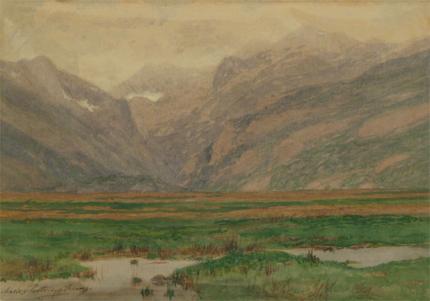 Charles Partridge Adams, "Moraine Park, Estes Park (Colorado)", watercolor, c. 1910 painting for sale