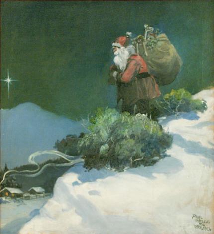Paul Gregg, "Santa's Return", oil on canvas, 1936