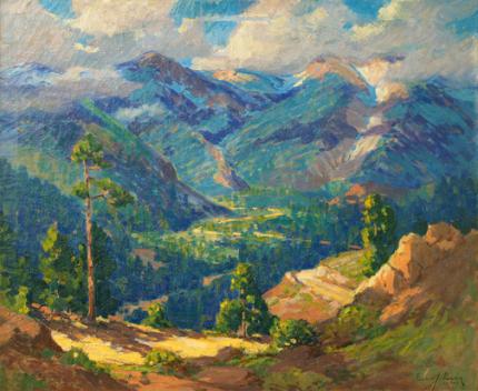 Frank Joseph Vavra, "Platte Canyon Colorado on the Old Leadville Stage Road", oil, 1929