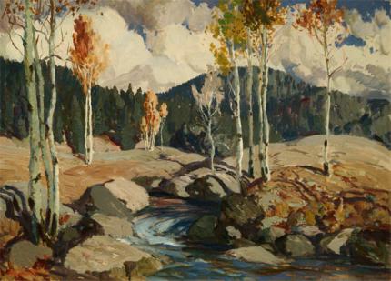 Fremont Ellis, "New Mexico Landscape", oil, c. 1935