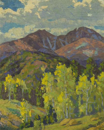 Paul Kauvar Smith, "Untitled (Colorado Landscape)", oil, c. 1930-1950