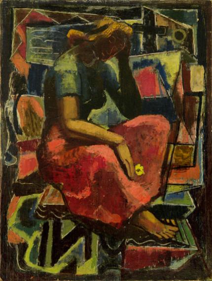 Paul Kauvar Smith, "Untitled (Portrait)", oil, c. 1955