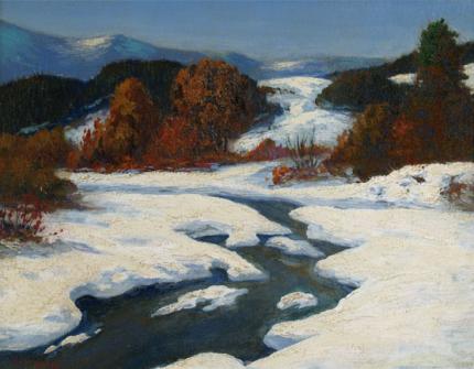 David Gershuni, "Untitled (Mountain Landscape)", oil on canvas, 1936