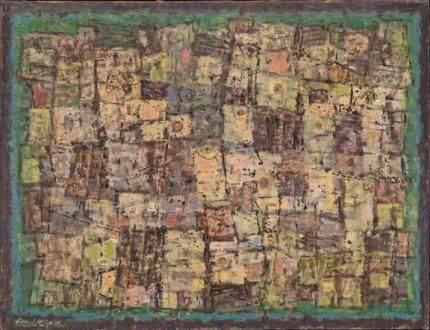 Paul Kauvar Smith, "Untitled (Abstract)", oil, c. 1960