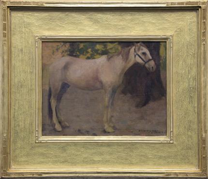 Eanger Irving Couse, "Untitled (Study of a Horse)", oil on canvas, July 16, 1901 painting for sale purchase consign auction denver Colorado art gallery museum