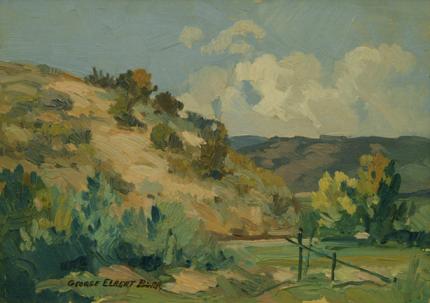 George Elbert Burr, "The Distant Mesa, Paonia, Colorado", oil, July 24, 1933 painting for sale