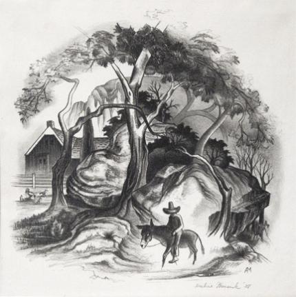Archie Musick, "Untitled", lithograph, 1938