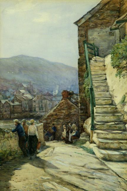 William Carlaw, "Cornwall", watercolor on paper, 1882