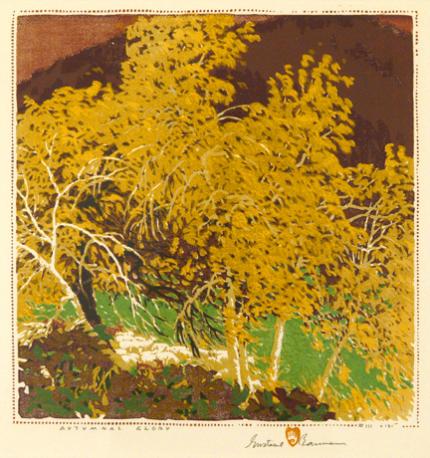 Gustave Baumann, "Autumnal Glory; 111/125", woodcut, c. 1917 painting for sale