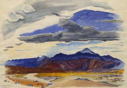 Alfred James Wands, "Colorado", watercolor on paper, c. 1945