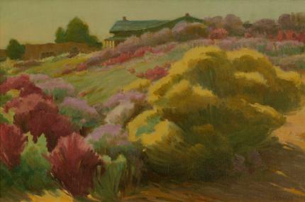 Joseph Henry Sharp, "Rabbit Brush", oil on canvas, 1926