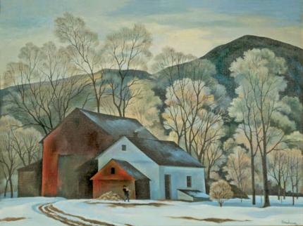 William Sanderson, "End of Winter (Colorado)", oil on canvas, c. 1975