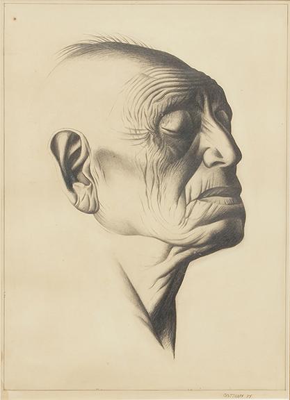 Emil James Bisttram, "Blind Geronimo (Apache Indian)", graphite on paper, 1934 painting for sale