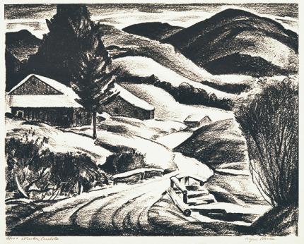 Alfred James Wands, "Winter 5/100", lithograph, c. 1940