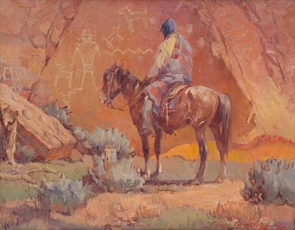 Gray Phineas Bartlett, "Indian Signs", oil, 1942