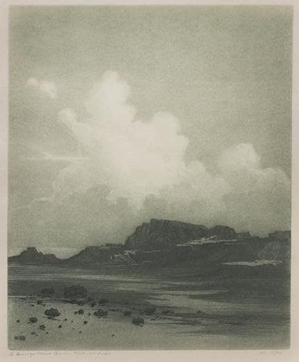 George Elbert Burr, "Evening Cloud, [no. 2]; edition of 40 (from the "Desert Set") 18/40", etching, 1921 painting for sale
