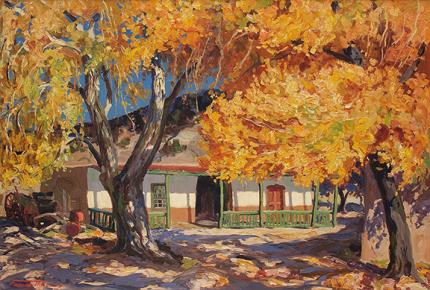 Fremont Ellis, "Old Ranch House (Rancho de San Sebastian)", oil, c. 1930