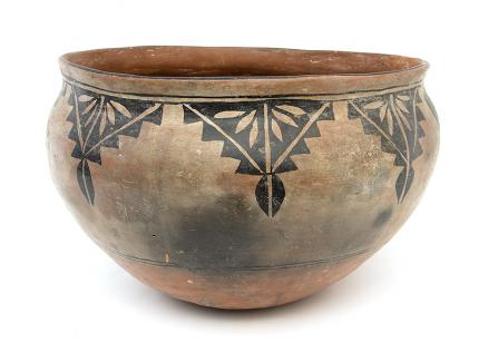 historical pottery dough bowl cochiti pueblo 19th century Native American Indian antique vintage art for sale purchase auction consign denver colorado art gallery museum