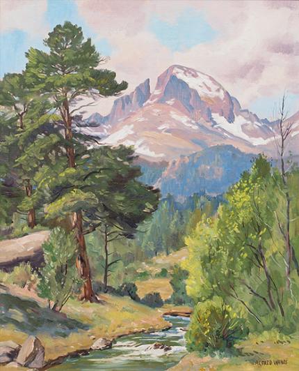 Alfred James Wands, "Longs Peak (Estes Park)", oil, 1979