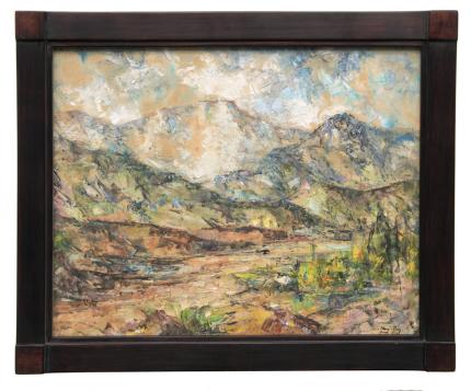 Charles Ragland Bunnell, "Untitled (Pike's Peak, Colorado)", oil, 1961 painting for sale purchase consign auction denver Colorado art gallery museum