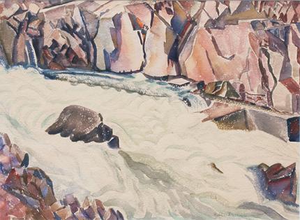 Helen Katharine Forbes, "Rock Bound Pool", watercolor, c. 1930