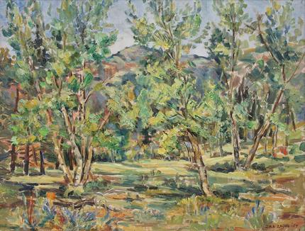 Zola Zaugg, "Untitled (In the Vicinity of Pikes Peak, Colorado)", oil, 1954