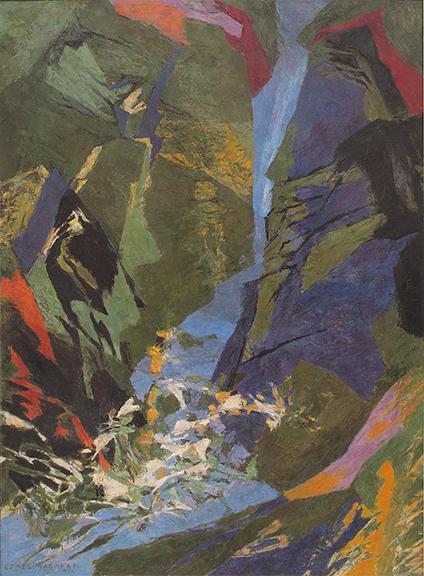 Ethel Magafan, "Cascade", tempera, 1972
