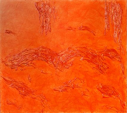 Edward Goldman, "Orange", mixed media, 1969