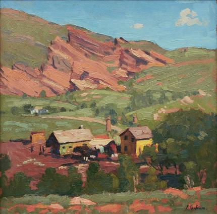 Ferdinand Kaufmann, "Red Rocks, Morrison Colorado", oil, c. 1935