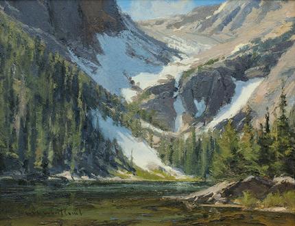 Skip Whitcomb, "Spring, Dream Lake (Rocky Mountain National Park)", oil, 2013