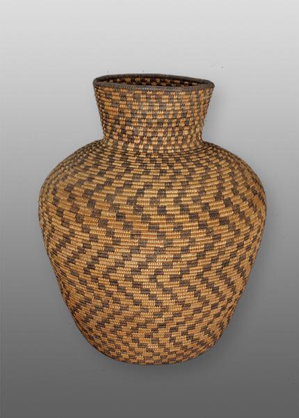 Olla, Apache, last quarter of the 19th century, native american indian basket jar 