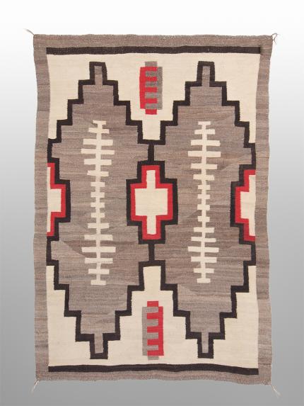 Navajo trading post regional area rug textile wall hanging antique vintage
