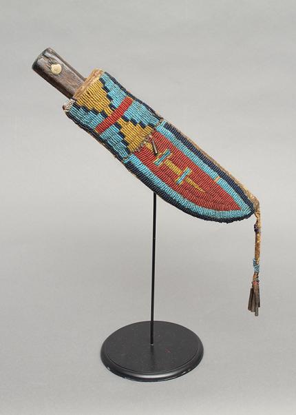 Knife & Sheath, Sioux, circa  1880 native american indian for sale old vintage antique consign sell purchase auction art gallery denver colorado
