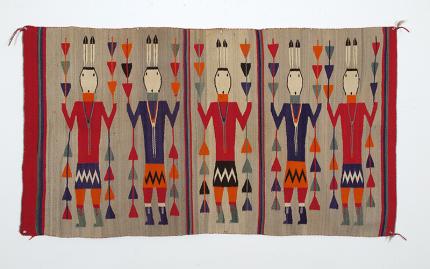 Pictorial Weaving, Navajo, circa 1950 southwest yeibichai rug native american indian for sale purchase buy art gallery trading post