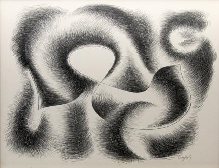 Herbert Bayer, "Convolution", lithograph, 1948 for sale purchase
