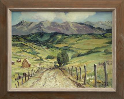 Lillian Thoele, "Airstrip Road - Mt. Telluride, Colorado", oil painting for sale purchase auction consign denver colorado art gallery museum
