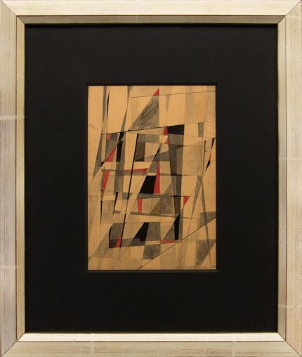 Edward (Eduardo) Arcenio Chavez, "Untitled (Abstract)", mixed media, 1958 painting fine art for sale purchase buy sell auction consign denver colorado art gallery museum