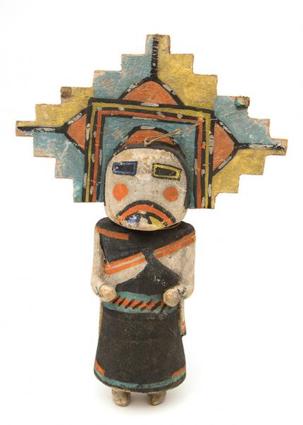 Antique vintage Kachina doll katsina, Hopi, circa 1910-1930s Salako mana gallery museum auction denver colorado indian art