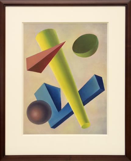 Ralph Anderson, "Basic Form Problem #5", oil, circa 1940 painting fine art for sale purchase buy sell auction consign denver colorado art gallery museum