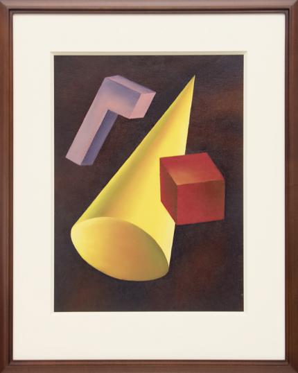 Ralph Anderson, "Basic Form Problem (Red-Yellow-Blue)", oil, circa 1940painting fine art for sale purchase buy sell auction consign denver colorado art gallery museum
