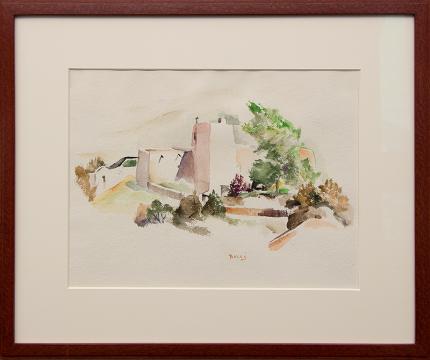 Jozef Bakos, "Untitled (New Mexico)", watercolor painting fine art for sale purchase buy sell auction consign denver colorado art gallery museum