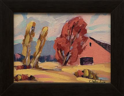 Charles Wheeler, "Untitled (Red Barn)", oil painting fine art for sale purchase buy sell auction consign denver colorado art gallery museum