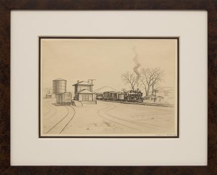 Andrew Butler, "Arizona Junction", etching, 1933 painting fine art for sale purchase buy sell auction consign denver colorado art gallery museum