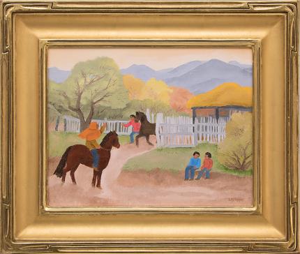 Barbara Latham, "For a Sunday Ride", oil painting fine art for sale purchase buy sell auction consign denver colorado art gallery museum