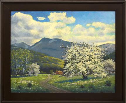 Harold Vincent Skene, "Apple Tree", oil, 1959 for sale purchase consign auction denver Colorado art gallery museum
